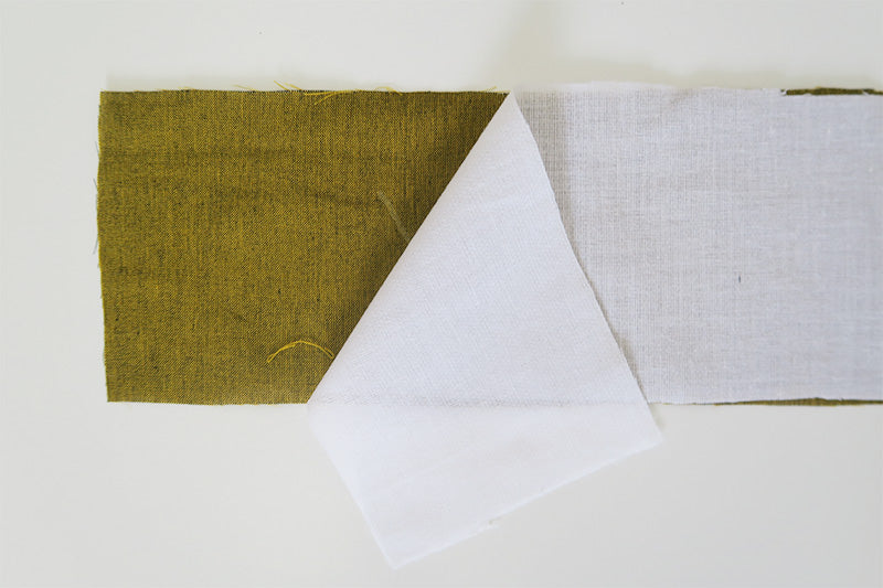 Iron on the interfacing