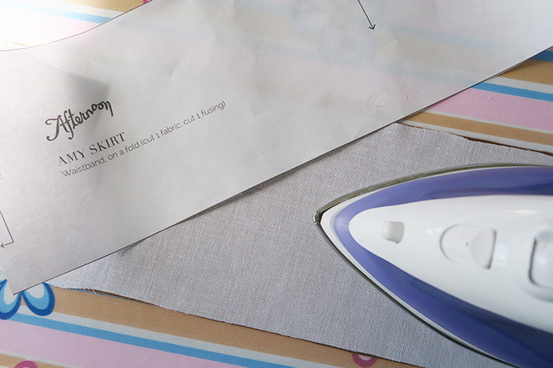 Iron the waistband interfacing