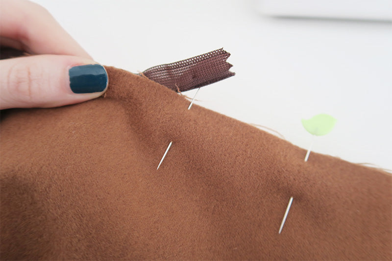 Pin and sew the back seam