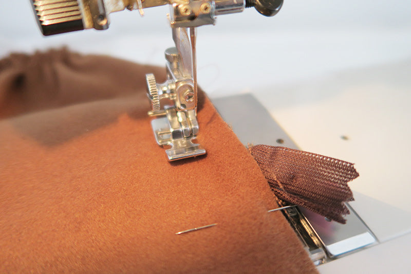 Sew the back seam with a regular zip foot