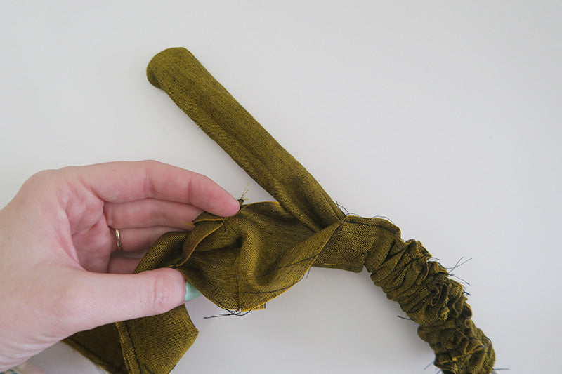 Turn belt right side out