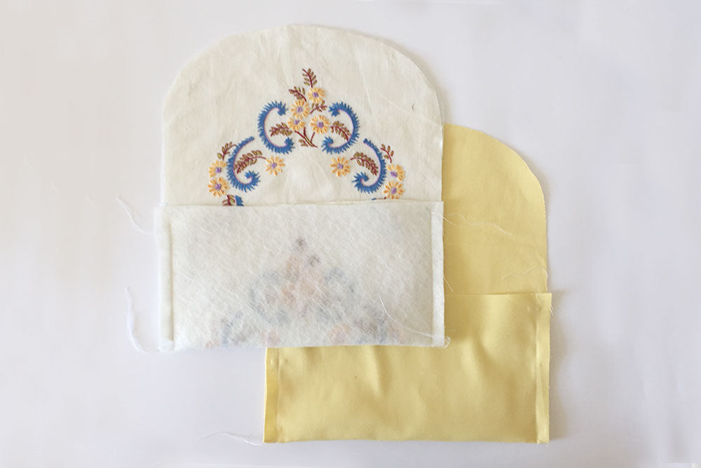 Two bags: the lining and the main fabric with batting