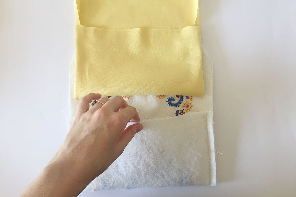 Insert the lining into the main bag