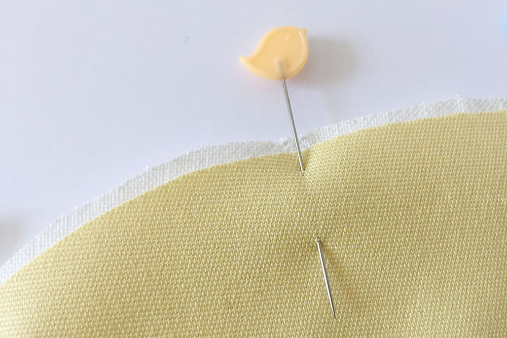 Pin the lining in place