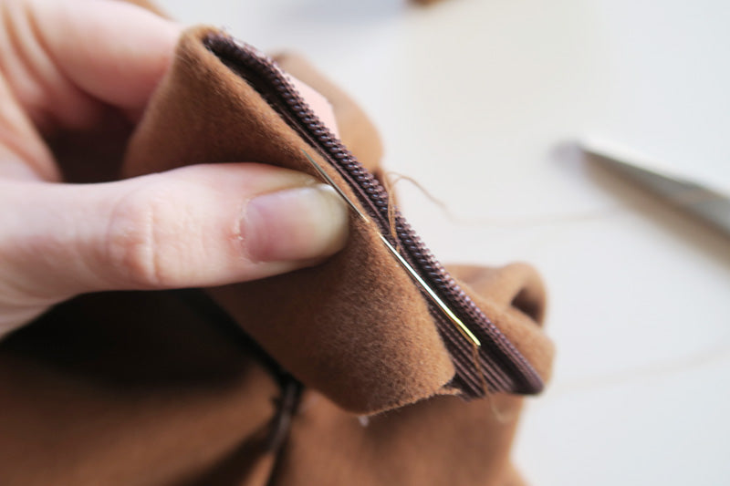 Fold waistband to the inside