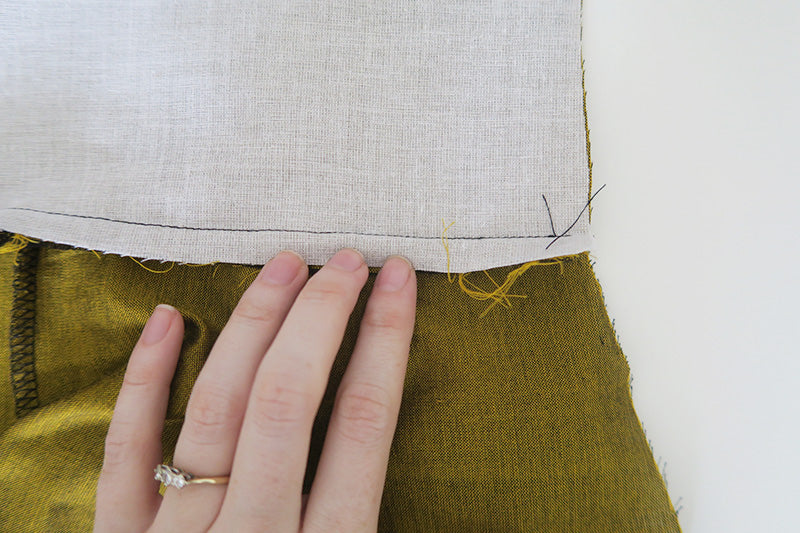 Wrong side of waistband