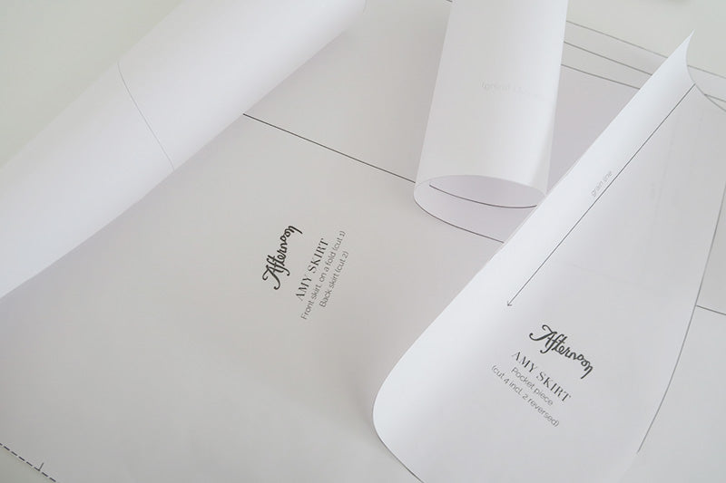 Paper pattern pieces