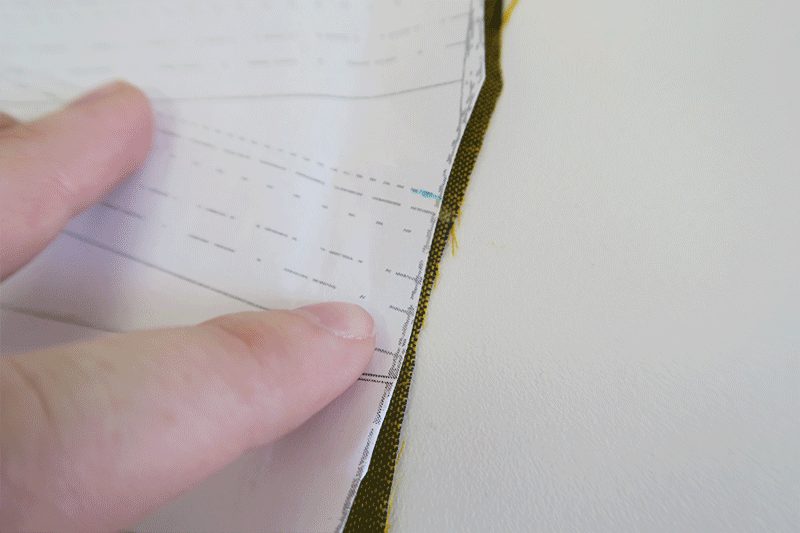 Transfer the pattern markings