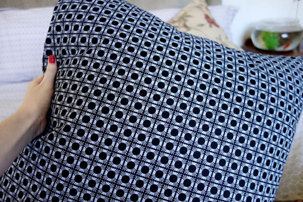 Finished cushion cover