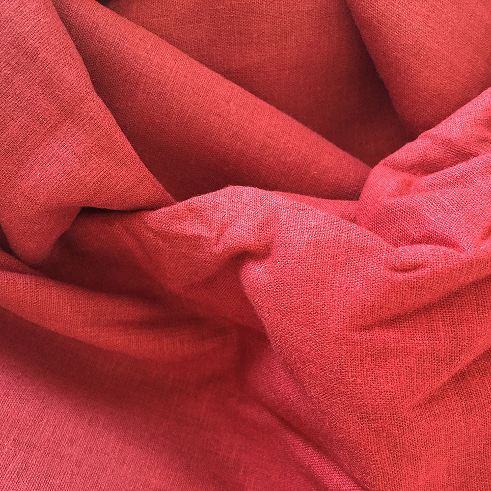 Red dyed linen