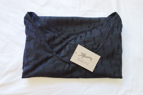 Folded, finished tee