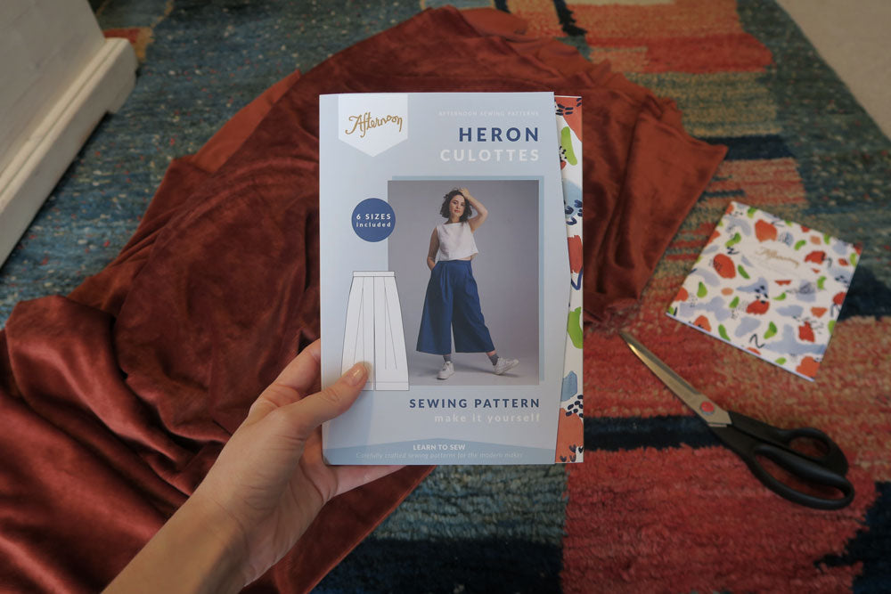 Heron culottes printed pattern