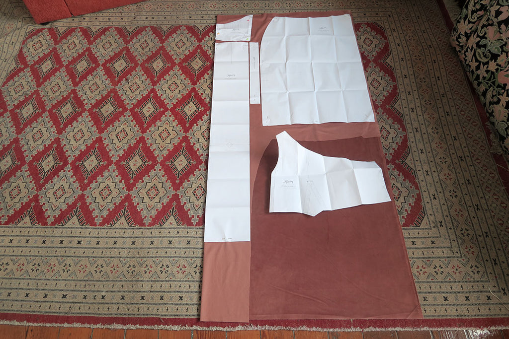 Layout of pattern on fabric
