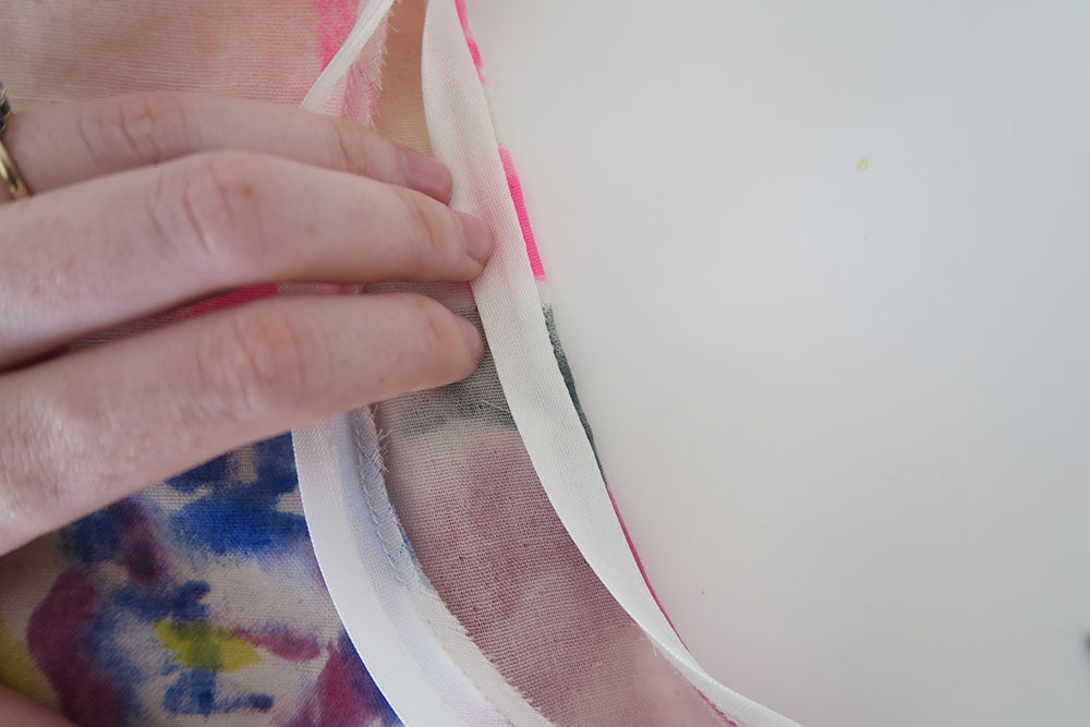 Flip the binding to the inside